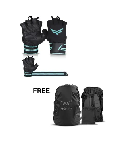 100% Gym Gloves for Men and Women   Rain & Dust Proof Protector for 30L to 40L Backpacks ( BUY 1 GET 1 FREE )