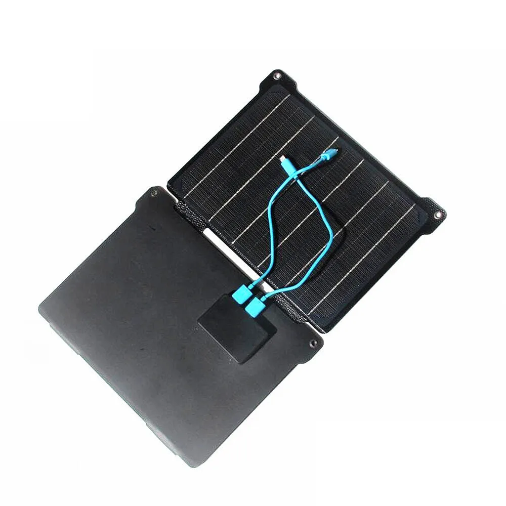 21W ETFE Solar Panel Charger 5V/12V Portable Folding Solar Charger with USB DC Ports for Phone Charging Outdoor Camping Hiking Traveling