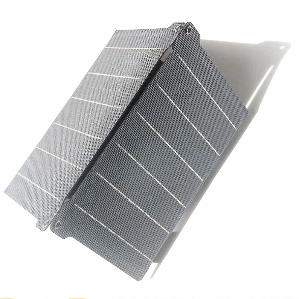 21W ETFE Solar Panel Charger 5V/12V Portable Folding Solar Charger with USB DC Ports for Phone Charging Outdoor Camping Hiking Traveling