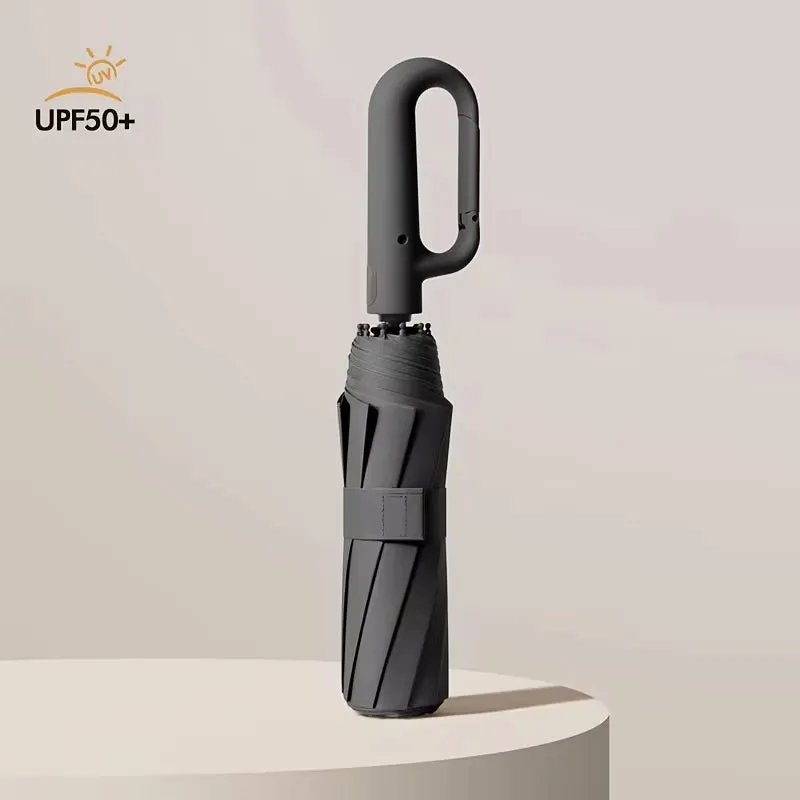 30-Bone Windproof 105CM Automatic Folding Umbrella – Strong, Water-Resistant with Large Buckle Handle