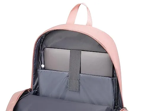 Acmebon Girl Roomy Fashion Laptop Backpack Casual Daily Backpack for Women Pink