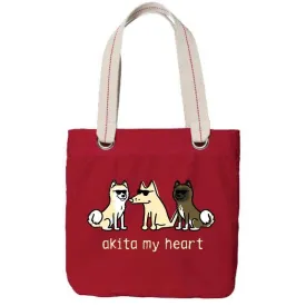 Akita My Heart - Canvas Tote