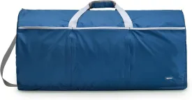 Amazon Basics 32" Extra Large Foldable Duffle Bag for Travel & Storage, with Exterior/Interior Zippered Pockets, Lightweight/Durable Nylon Material, 50-LBS Capacity, 9254 Cubic Inch (150L), Navy Blue