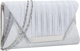 AO ALI VICTORY Glitter Clutch Purses for Women Evening Bags Clutches Flap Envelope Handbags Large Wedding Party Prom Purse