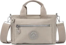 AOCINA Mini Tote Bag with Multi Pockets Small Crossbody Bags for Women Nylon Printed Shoulder Bag