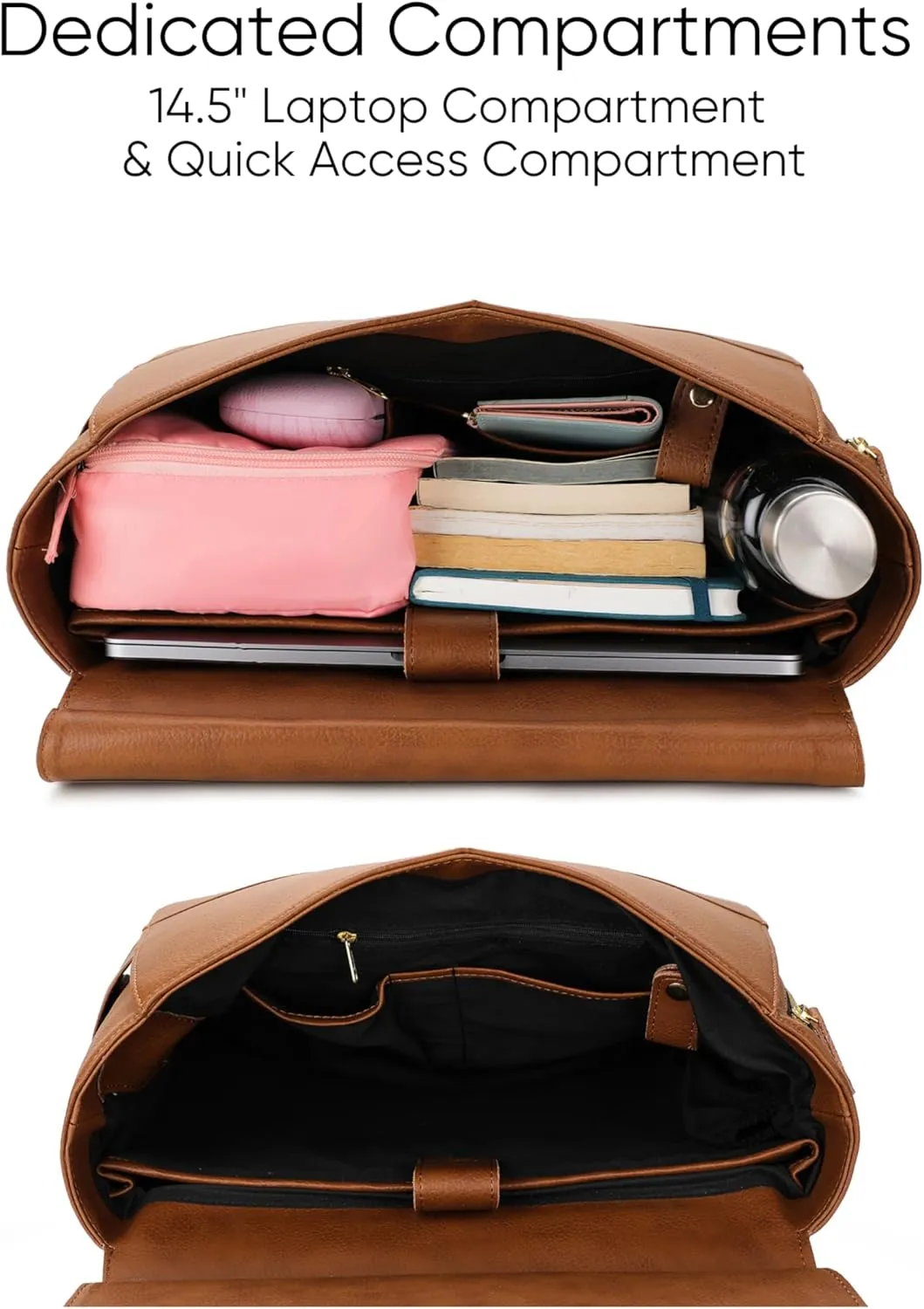 Aria Tote Convertible Backpack 14.5" | Vegan Leather Laptop Bag for Office, College & Travel