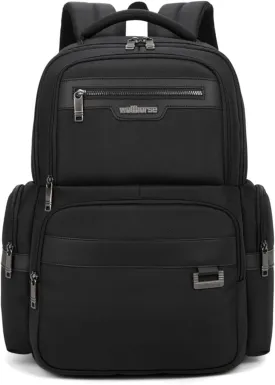 Backpack Men's Multilayer Backpack Business Casual Bag Large Capacity Multifunctional Computer Bag,waterproof, fits 15.6inch notebook(Black)