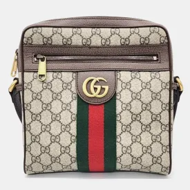 Beige GG Canvas Small Ophidia Messenger Bag