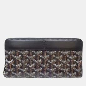 Black Goyardine Coated Canvas Goyardine Opera Travel Wallet