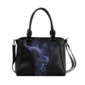 Black Ladies Handbag Fluid Night Sky