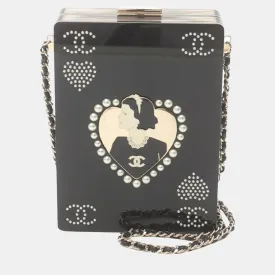 Black Plexiglass Card Casino Minaudiere Bag