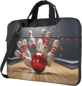 Bowling ball knocked away portable single-shoulder laptop bag, a must-have for multifunctional business travel, made of Oxford cloth, stylish shockproof design, size is 13 in