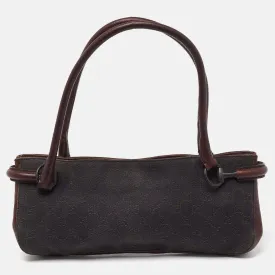 Brown GG Canvas and Leather Satchel