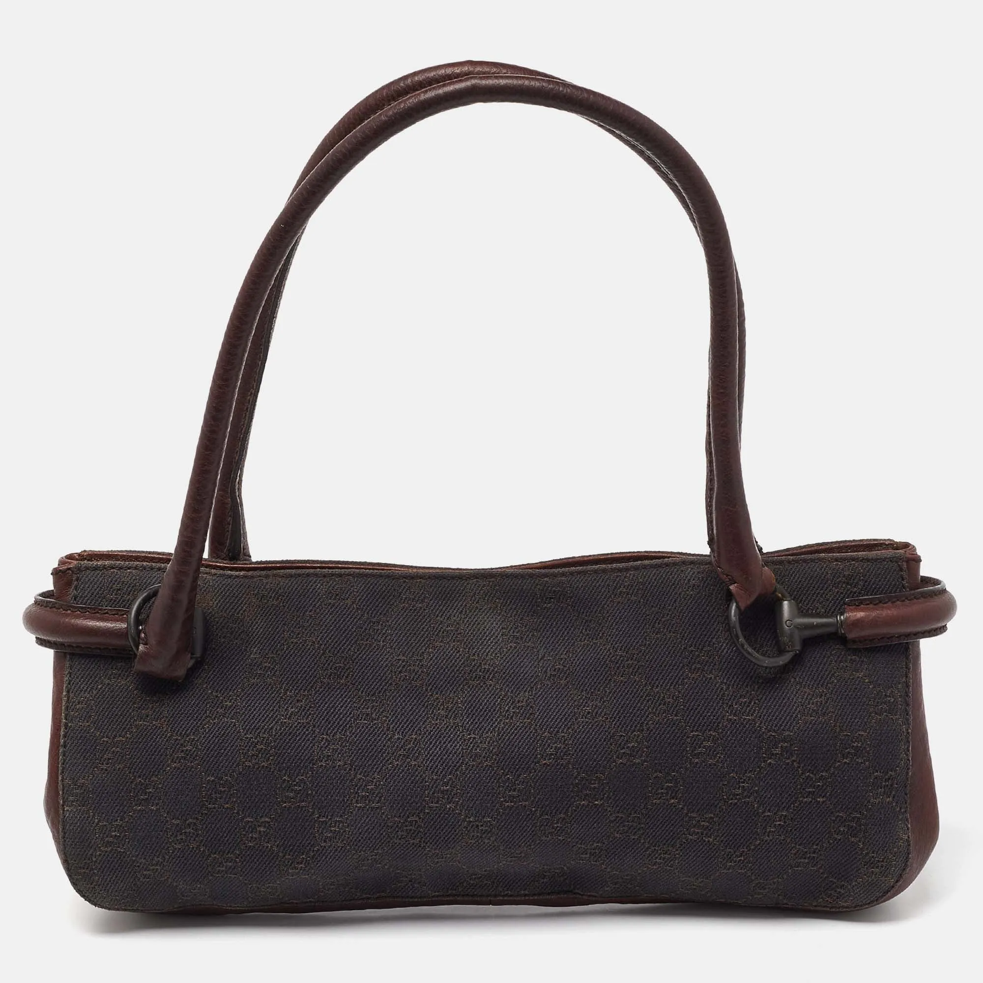 Brown GG Canvas and Leather Satchel