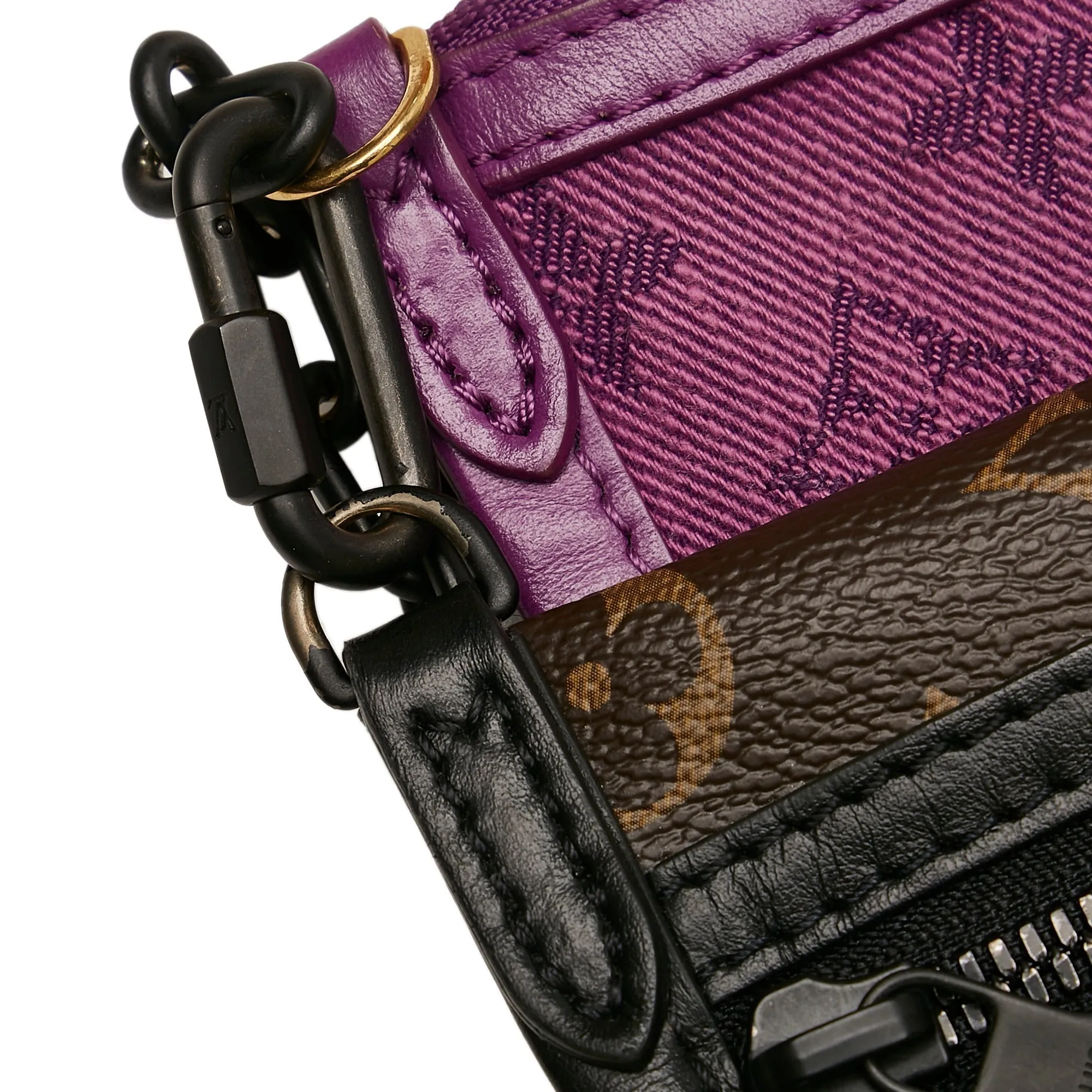 Brown Louis Vuitton Monogram Double Flat Messenger