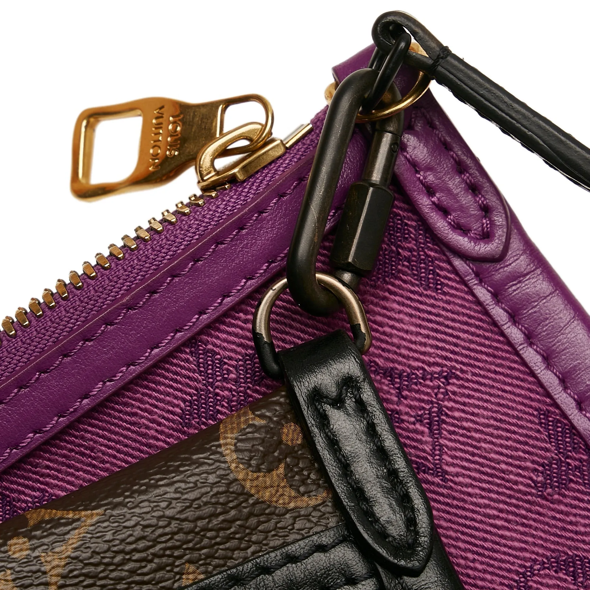 Brown Louis Vuitton Monogram Double Flat Messenger