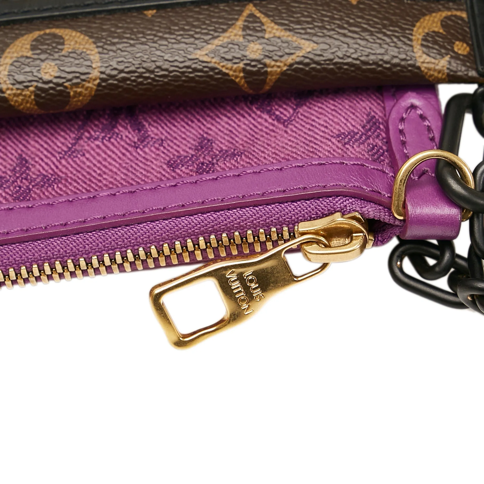 Brown Louis Vuitton Monogram Double Flat Messenger