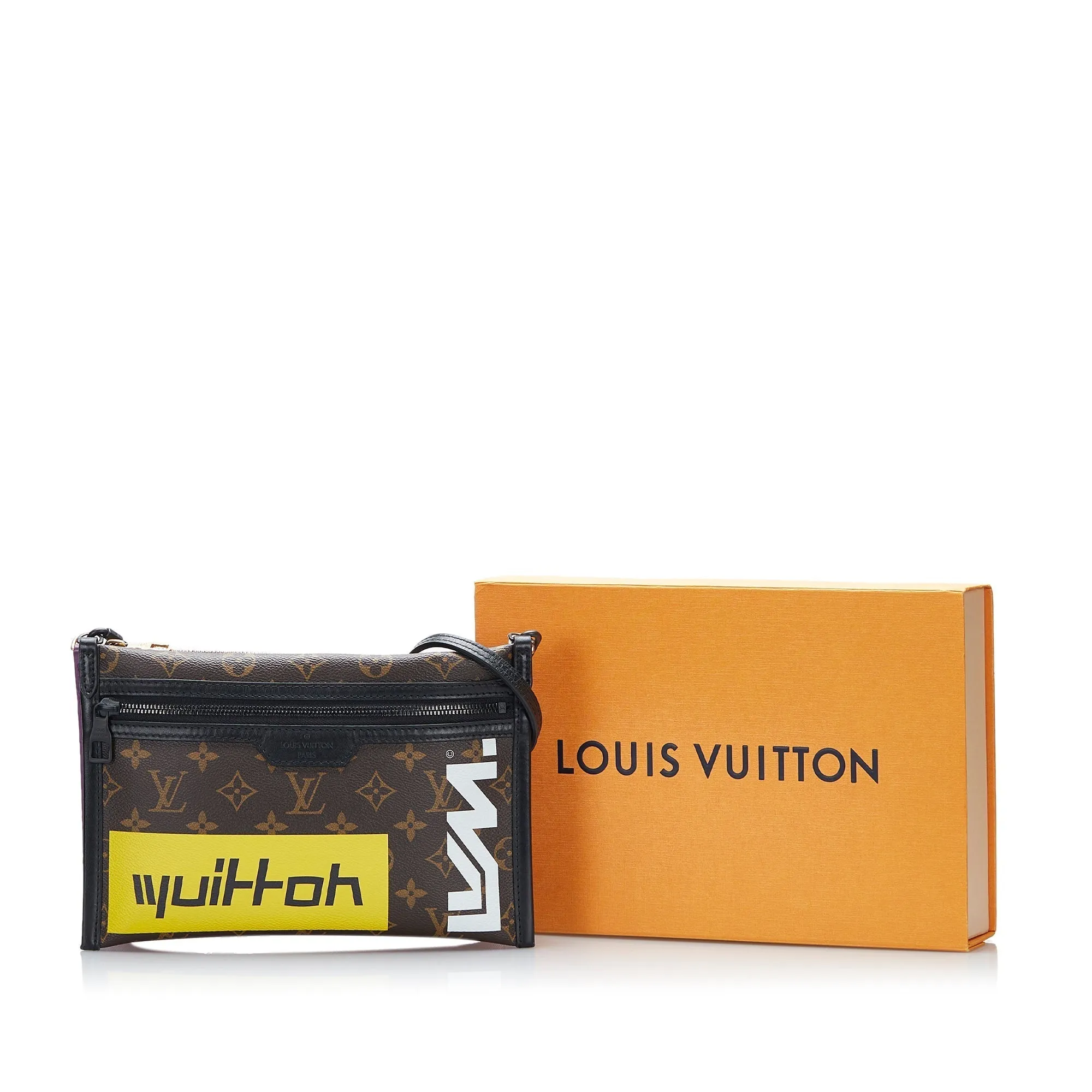 Brown Louis Vuitton Monogram Double Flat Messenger