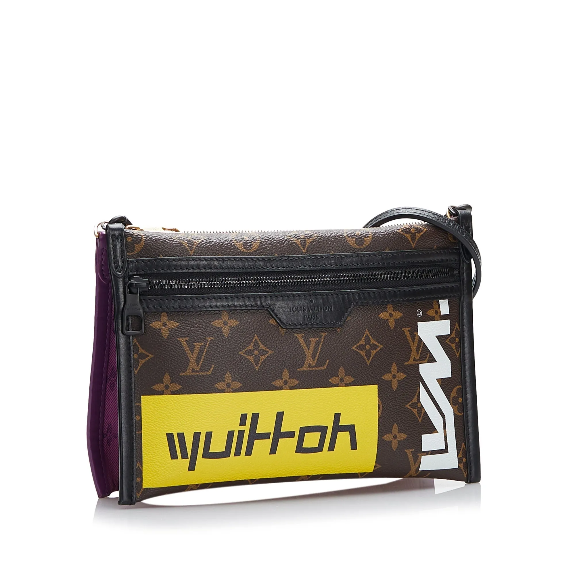 Brown Louis Vuitton Monogram Double Flat Messenger
