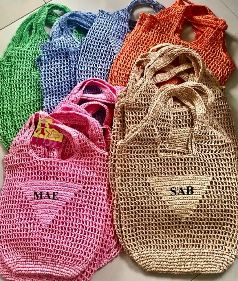 Bucket Raffia Bag