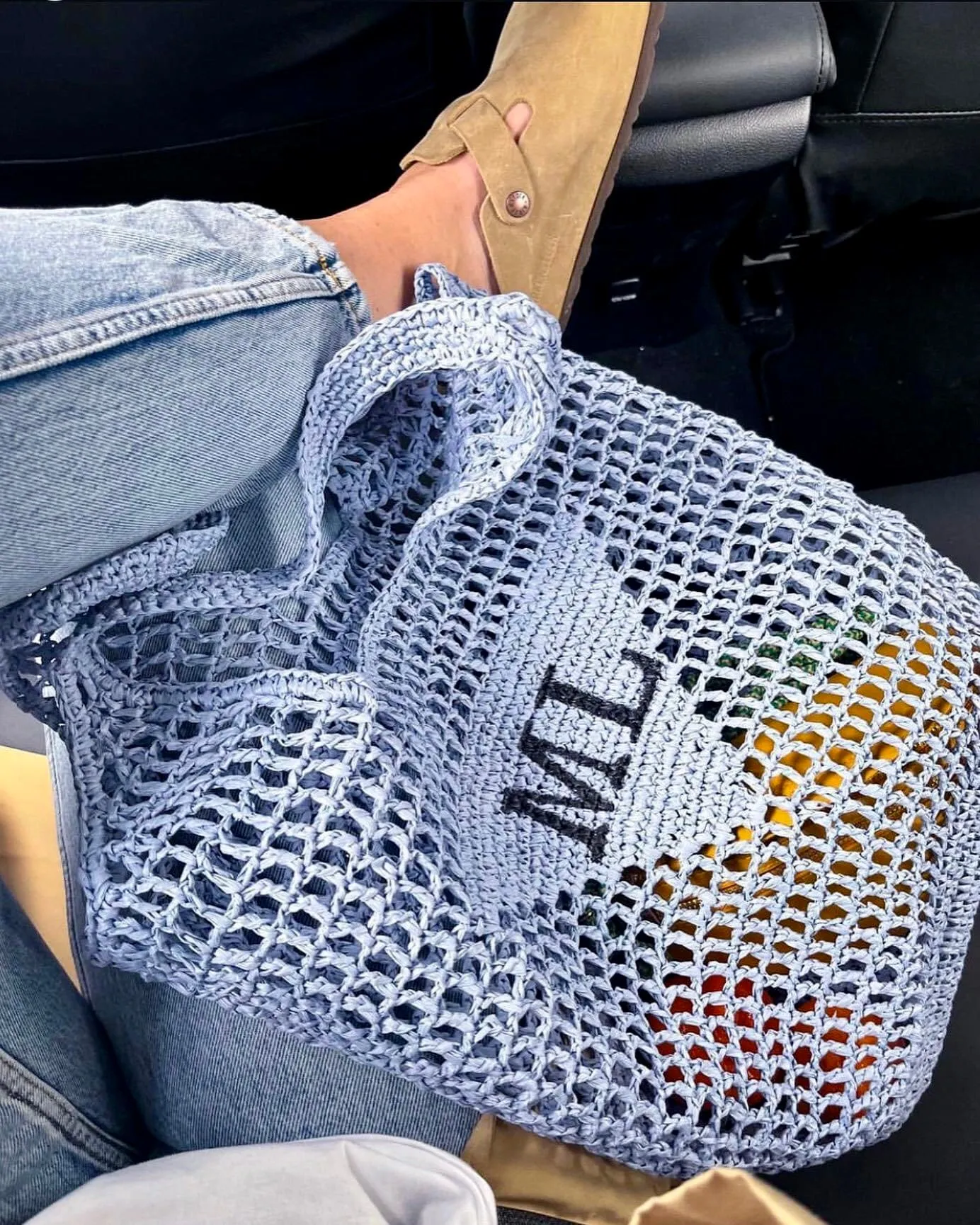 Bucket Raffia Bag