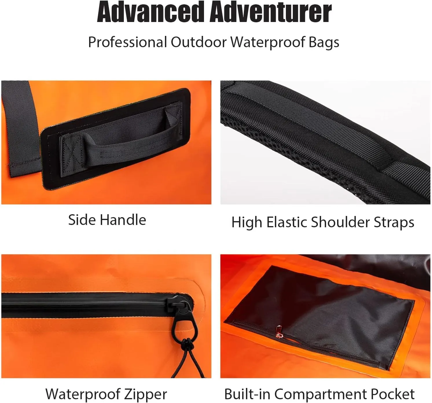 Buffalo Gear Large Waterproof Bag-150L Super Waterproof Duffel Bag Heavy Duty Adventure Bag for Boating Kayaking Motorcycling Hunting Camping Rafting Fishing Jet Ski