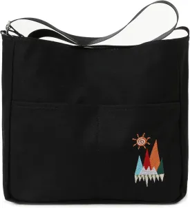 Canvas Crossbody Bag for Women Men, Fashion Casual Shoulder Bags Messenger Bag with Embroidery