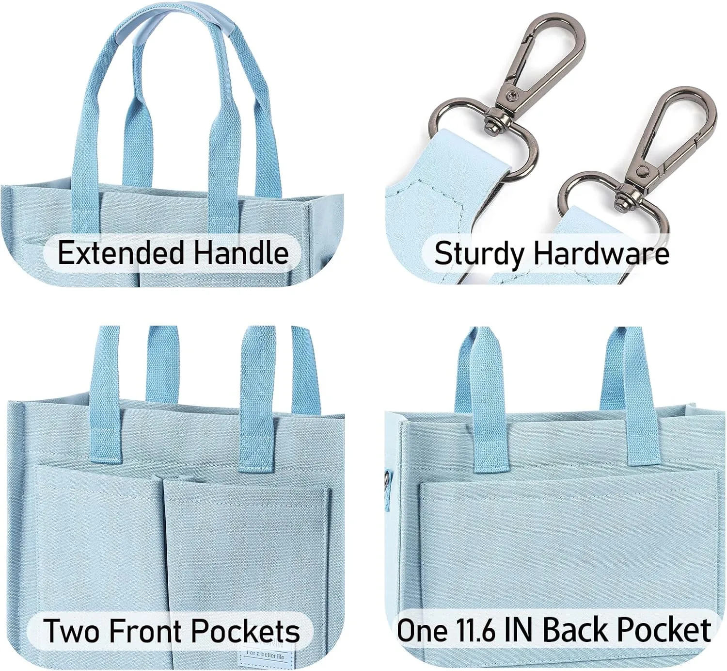 Canvas Tote Bag for Women, Large Laptop Travel Tote Handbag Totes with Crossbody Shoulder Teachers Reusable Grocery Bags