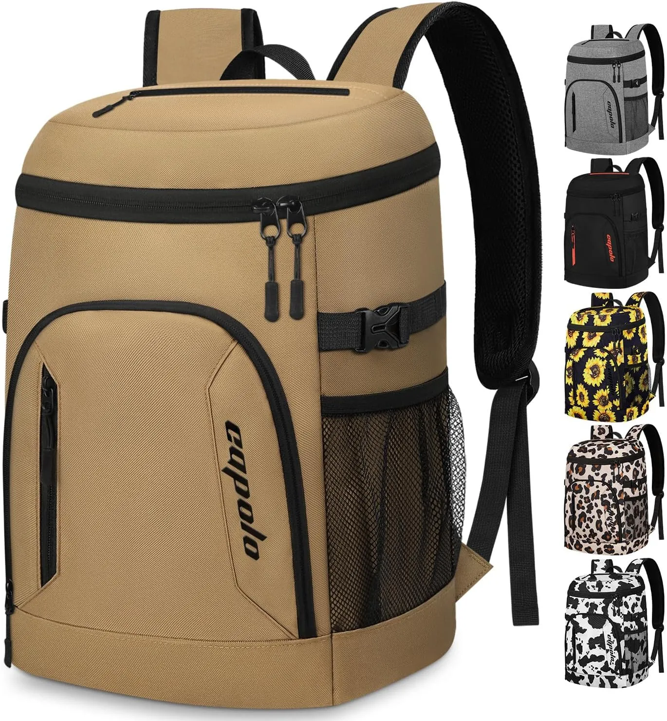 Capolo Cooler Backpack 30/45 Cans, Insulated Thermal Bag Beverage Soft Cooler Lunch Camping Travel Picnic Hiking for Men Women
