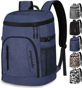 Capolo Cooler Backpack 30/45 Cans, Insulated Thermal Bag Beverage Soft Cooler Lunch Camping Travel Picnic Hiking for Men Women