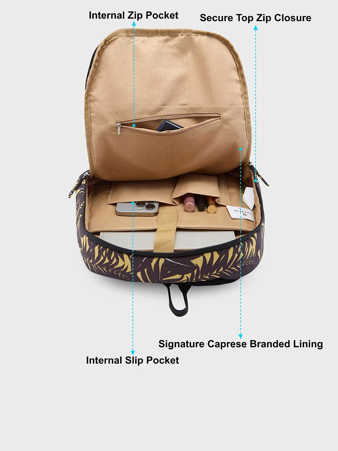 Caprese Eddy Laptop Backpack Large Black