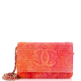 CHANEL Timeless Wallet on Chain Quilted Tweed