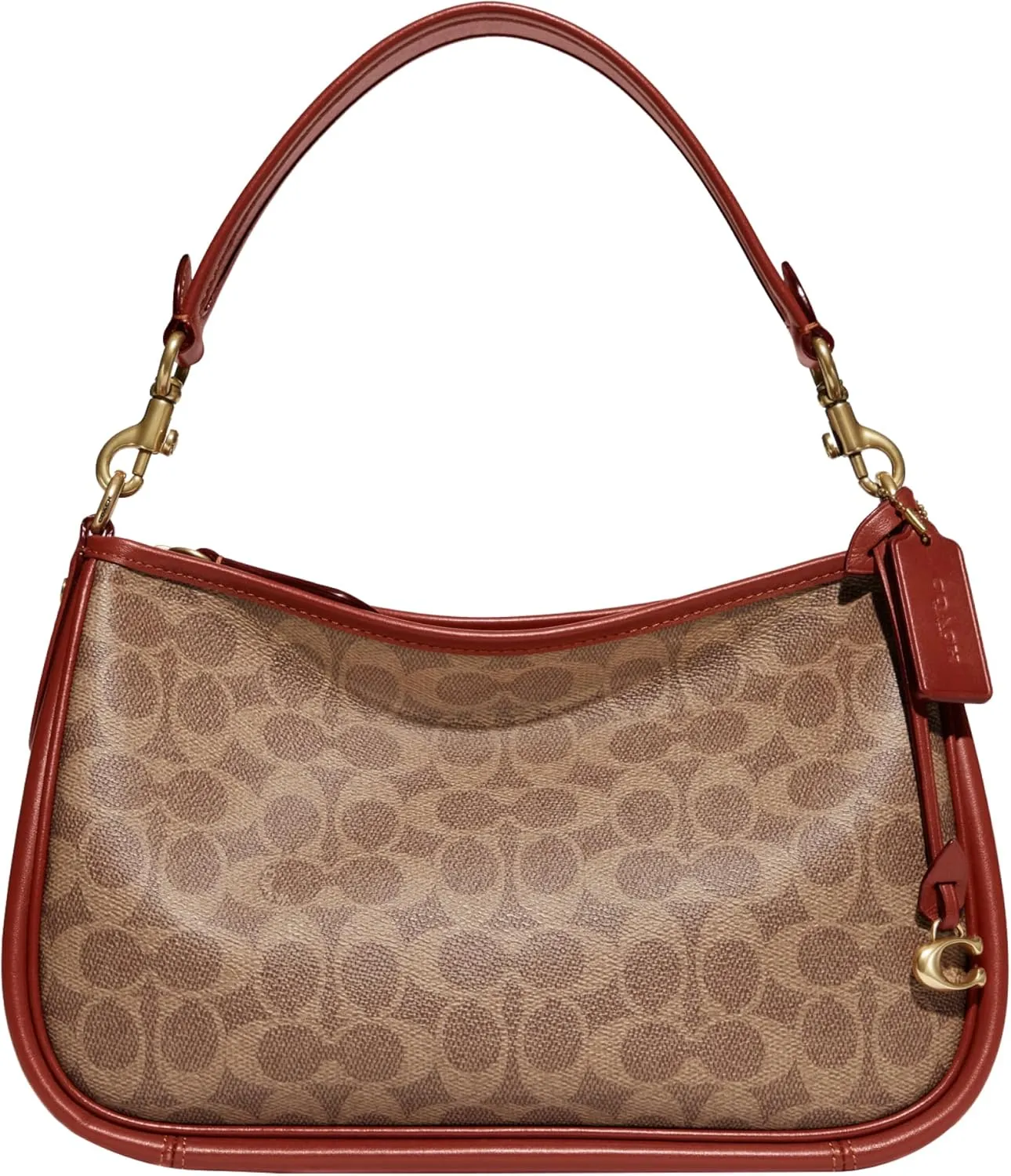 COACH Coated Canvas Signature Cary Crossbody, Tan Rust