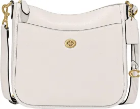 COACH Polished Pebble Leather Chaise Crossbody, Chalk, One Size
