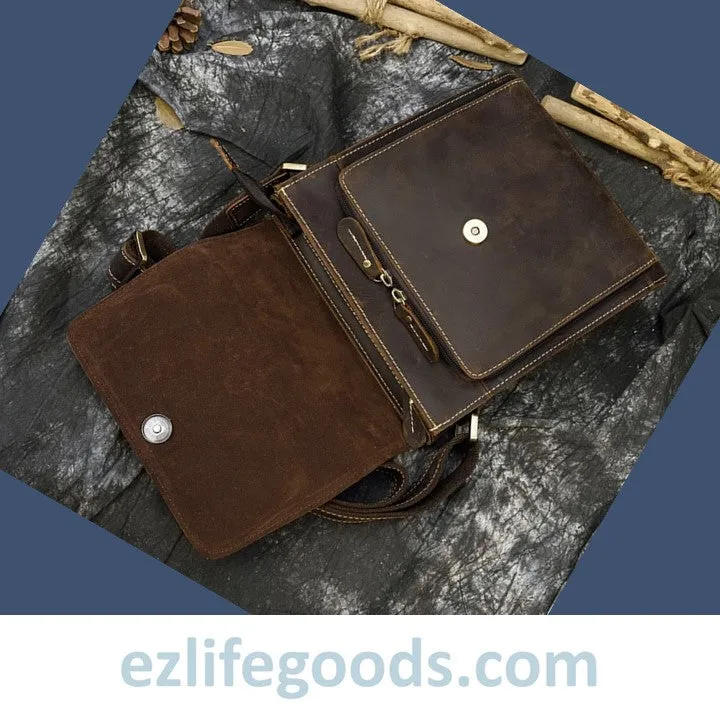 Crazy Horse Leather Crossbody /Shoulder Bag for Men