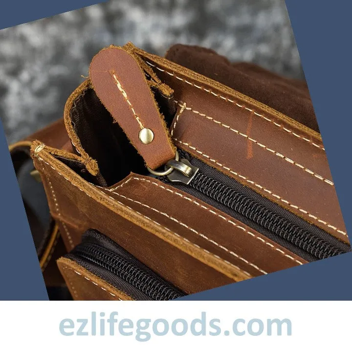 Crazy Horse Leather Crossbody /Shoulder Bag for Men