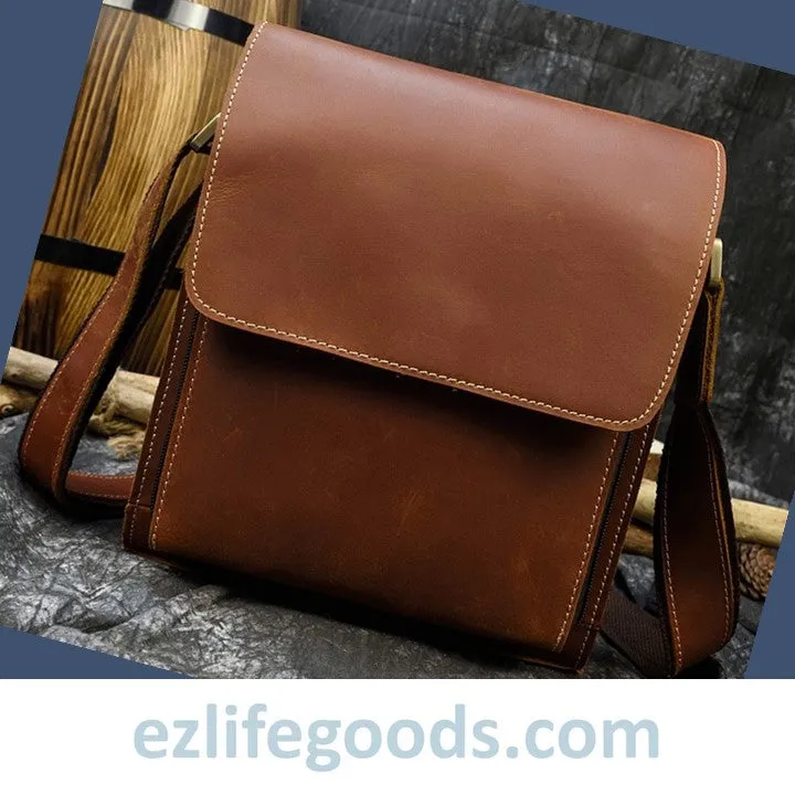 Crazy Horse Leather Crossbody /Shoulder Bag for Men