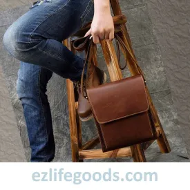 Crazy Horse Leather Crossbody /Shoulder Bag for Men