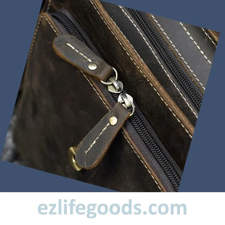 Crazy Horse Leather Crossbody /Shoulder Bag for Men