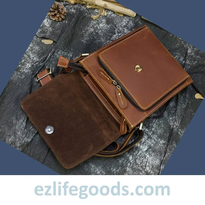 Crazy Horse Leather Crossbody /Shoulder Bag for Men