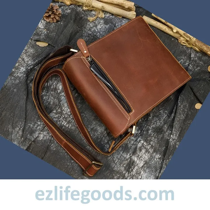 Crazy Horse Leather Crossbody /Shoulder Bag for Men