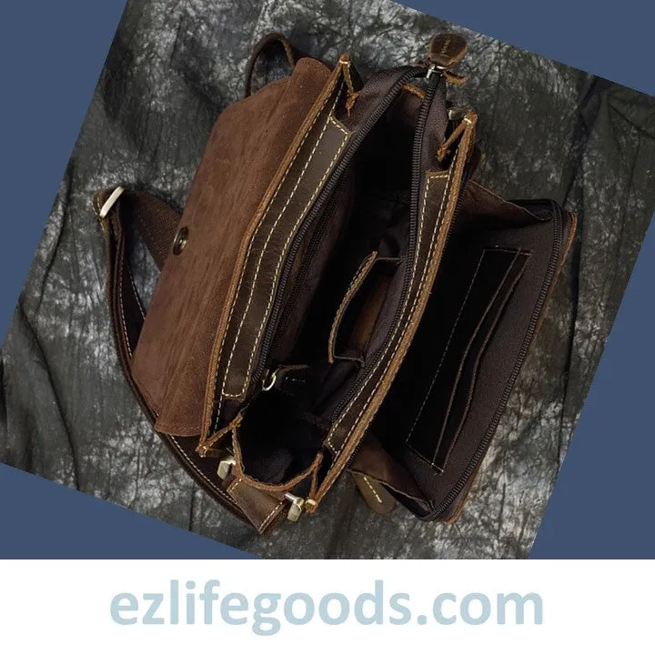 Crazy Horse Leather Crossbody /Shoulder Bag for Men
