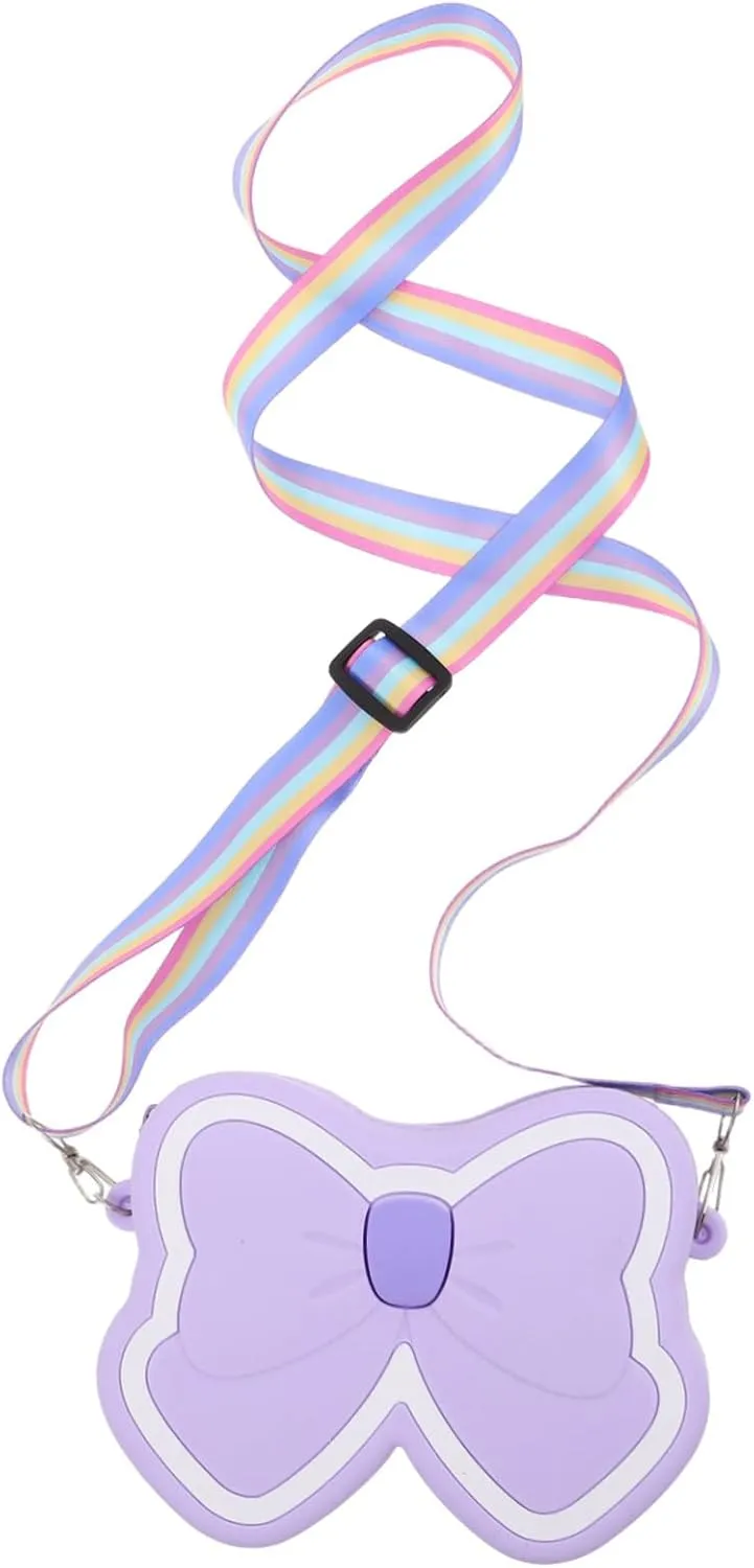Cute Bowknot Design Boys and Girls Bag for Girls Silicone Shoulder Bag Pencil Pouch