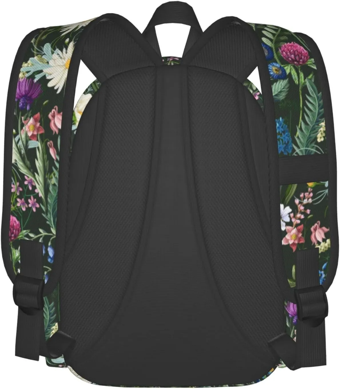 Daisies Wildwood Floral Stylish Backpack With Adjustable Padded Shoulder Straps Daypacks For College Travel