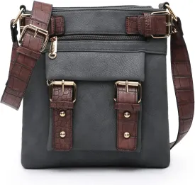 Dasein Women Lightweight Crossbody Bags Soft Vegan Leather Messenger Bag Shoulder Bag Travel Purse