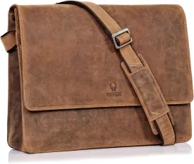 DONBOLSO Messenger Bag Barcelona I Handcrafted Leather Laptop Shoulder Bag for Men & Women