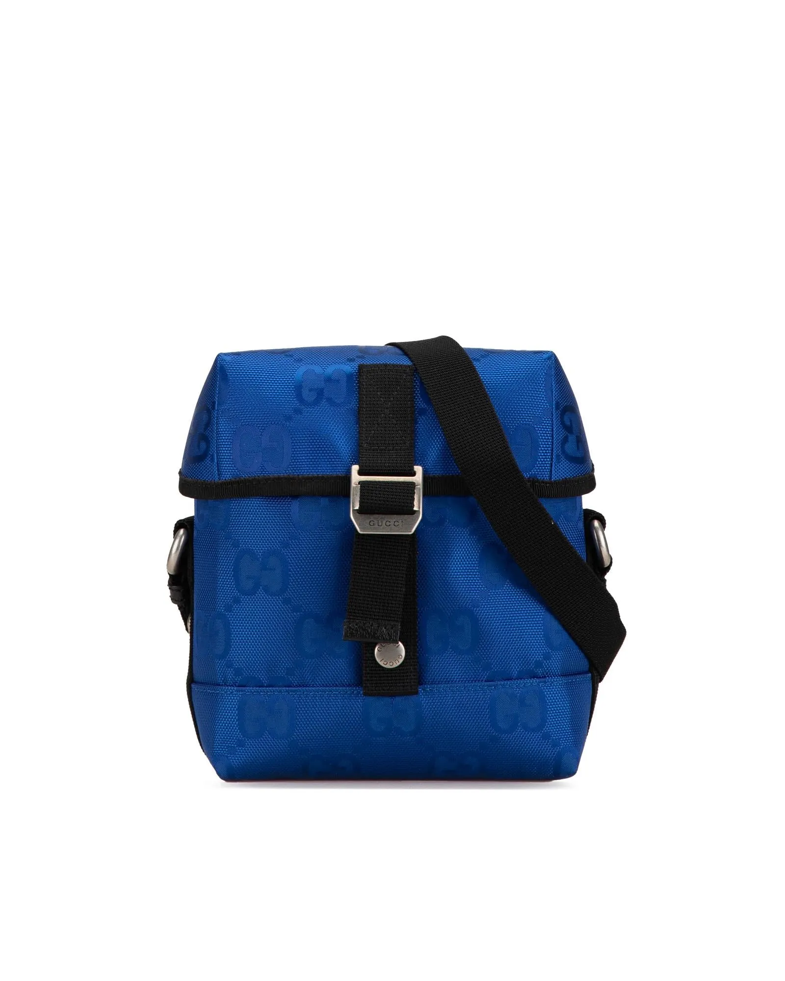 Eco-Friendly Nylon Messenger Bag with Flat Shoulder Strap and Snap Button Flap Closure