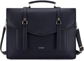ECOSUSI Laptop Bag for Women 15.6 inch PU Leather Briefcase Large Computer Satchel Bag Professional Work Messenger Bag