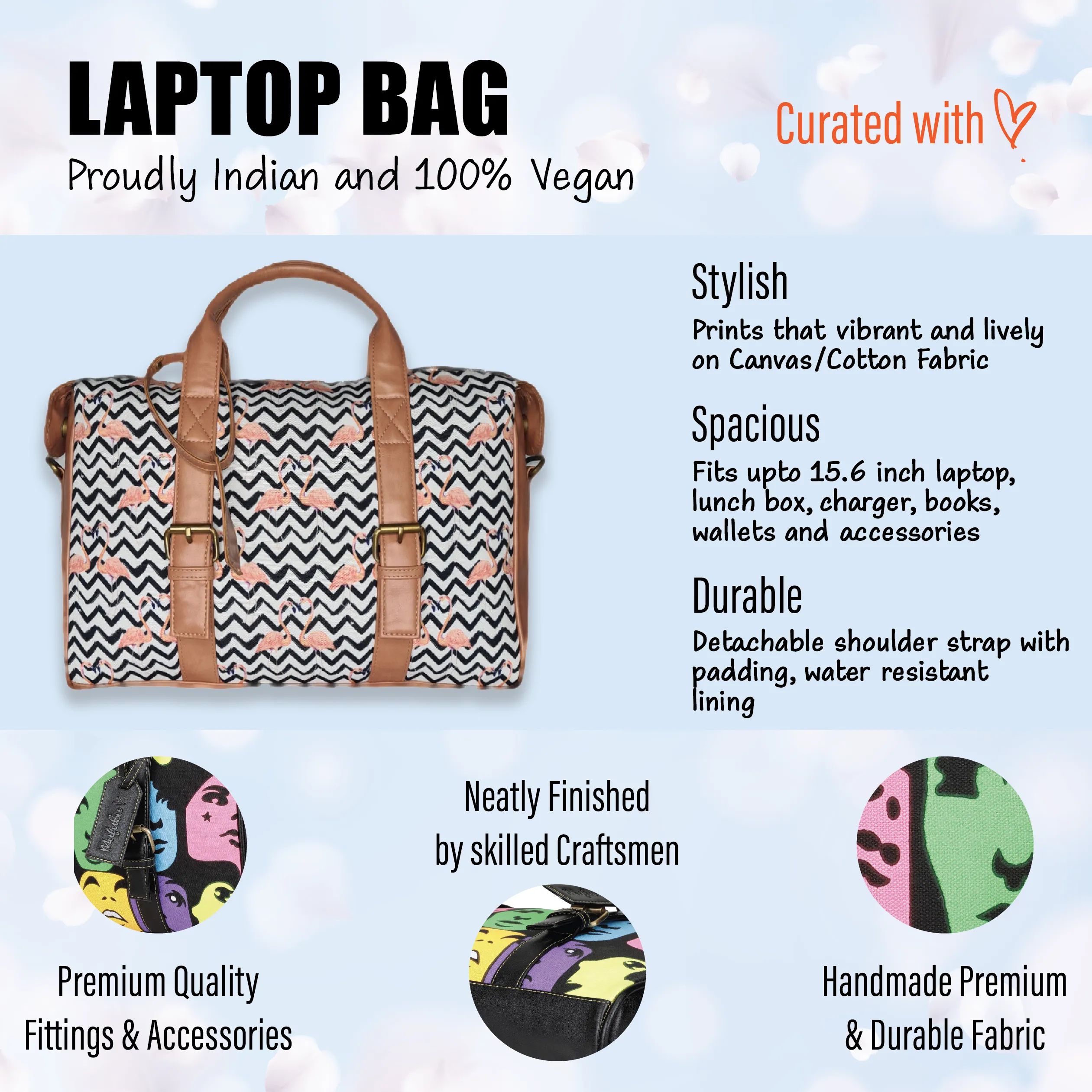 Enigma Laptop Messenger Bag - Flamingo