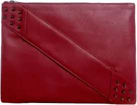 Fashion Women Clutches Rivet PU Leather Crossbody Bag Envelope Clutch Purse with Hand Strap